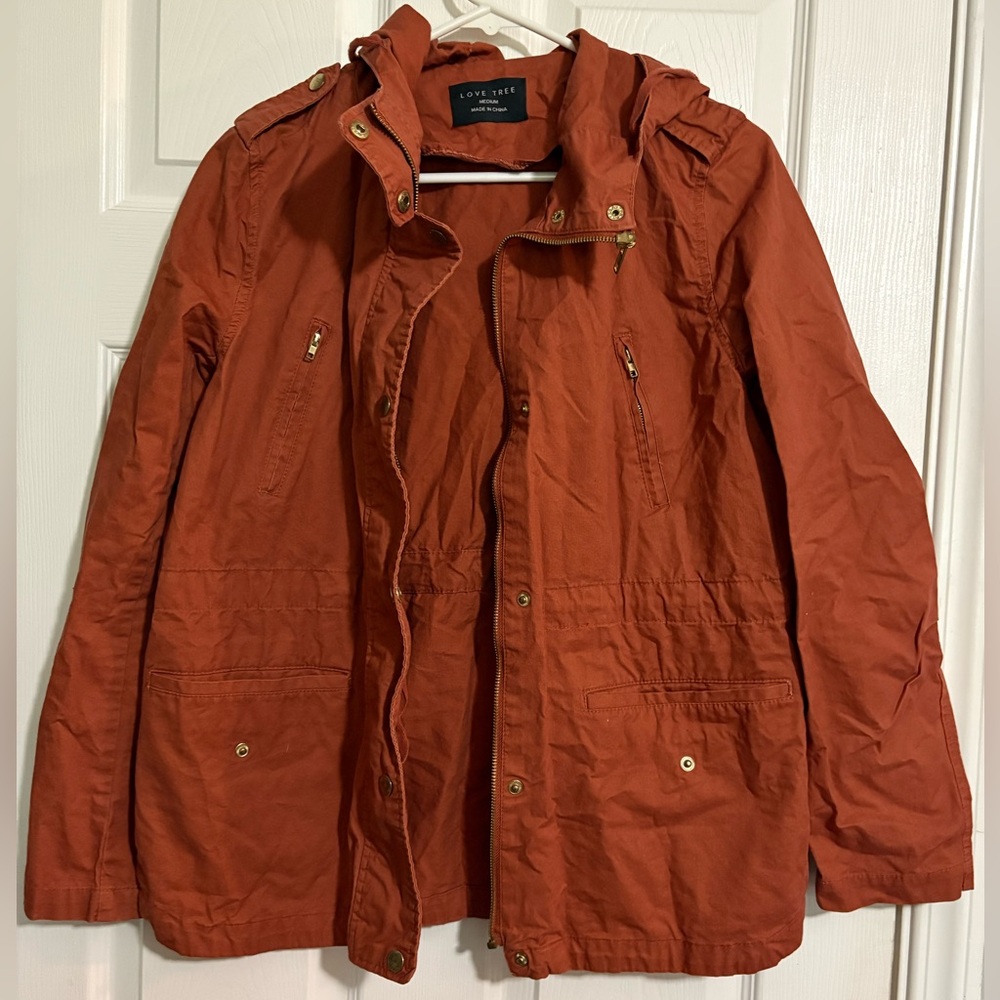 Love Tree Burnt Orange Jacket Women’s Medium